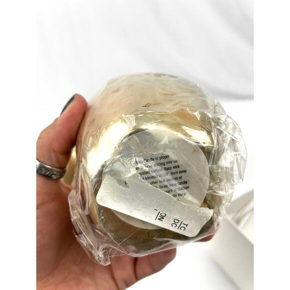 VTG Lot of 2 Gold Painted Elegant Candles Pear & Apple Gift Lord + Taylor - Picture 8 of 12